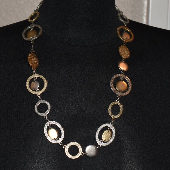 Premier Designs Gold & Silver Toned Necklace - Picture 1 of 4